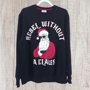 Christmas Holiday Festive Grunge Novelty Ironic 90s Graphic‎ Sweatshirt Mens XL